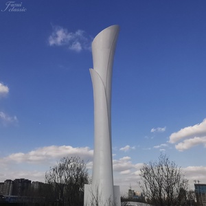 Gran Escultura de Acero Inoxidable 'Fortaleza Espiritual', Estructura Emblemática para Plazas y Parques Empresariales - Product Image 1