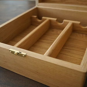 Caja de Almacenamiento de Vino de Madera Flexible Rectangular Personalizada con Logotipo Personalizado, para Tres Botellas - Product Image 2