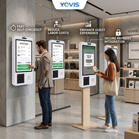 Kiosque de commande automatique intelligent YOVIS 21,5 pouces avec écran tactile capacitif 10 points, reconnaissance faciale, imprimante, scanner, SDK, restaurant