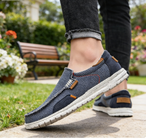 2027 NUOVE Sneakers Casual da <span class=keywords><strong>Uomo</strong></span> KJ, <span class=keywords><strong>Scarpe</strong></span> Comode in Tela EVA Stile Loafer - Product Image 1