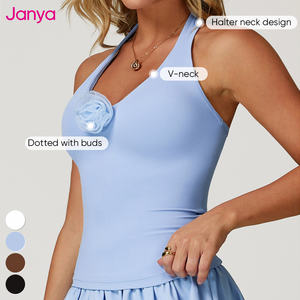 简雅时尚女式运动网球服套装透气快干瑜伽健身房健身套装二合一泡菜高尔夫网球裙套装 - Product Image 5