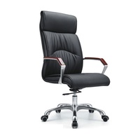 Chaises de bureau exécutives modernes et confortables avec roulettes pivotantes et accoudoirs fixes en cuir PU - Abordables