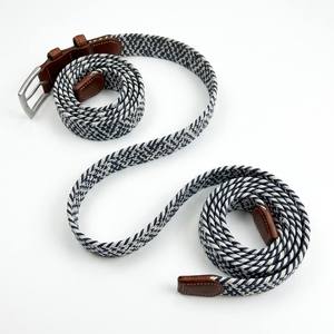 <span class=keywords><strong>Ceinture</strong></span> de golf en <span class=keywords><strong>cuir</strong></span> décontractée personnalisée exclusive avec sangle tressée rayée, élastique extensible et boucle à ardillon cousue, longueur 48 pouces - Product Image 3