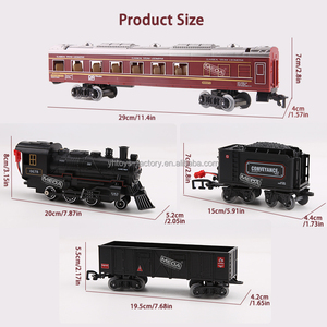 Choice Classic Battery Operate Electric Railway Train Juego de <span class=keywords><strong>locomotora</strong></span> de <span class=keywords><strong>vapor</strong></span> Agregar agua al humo Tren Juguetes con sonido ligero - Product Image 2