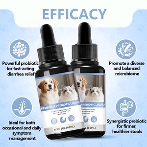 Suplementos Líquidos Probióticos para Cuidado da Saúde de Animais de Estimação OEM Sabor Personalizado Líquido Probiótico para Cães e Gatos Propriedades Antiparasitárias - Product Image 5
