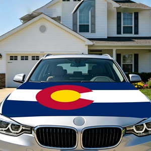 Drapeau de voiture tendance en polyester élastique à sublimation, motif Colorado américain, pour les voyages en voiture, les rallyes et les activités en extérieur - Product Image 3