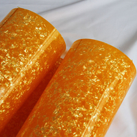Feuilles de celluloid Bridgevia 0,46 mm en nacre orange, matériau PC, pour DIY, revêtement de tambour, découpe personnalisée, accordéon, US