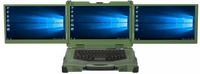 Komputer Industri Tiga Layar yang Diperkuat Intel Core I7-12700H RTX 3050 (8GB) 16GB DDR4 1TB SSD Keyboard Tahan Air Berbahan Logam