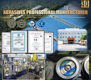 Disque de coupe abrasif en alumine à haute efficacité, certifié, 115x1x22 mm, 4,5 pouces, pour la coupe du métal, de l'acier et de l'acier inoxydable - Product Image 6