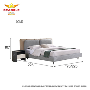 OEM SPARKLE Villa moderna cama plataforma de tamaño doble con función Up-Holstered para muebles de dormitorio - Product Image 5