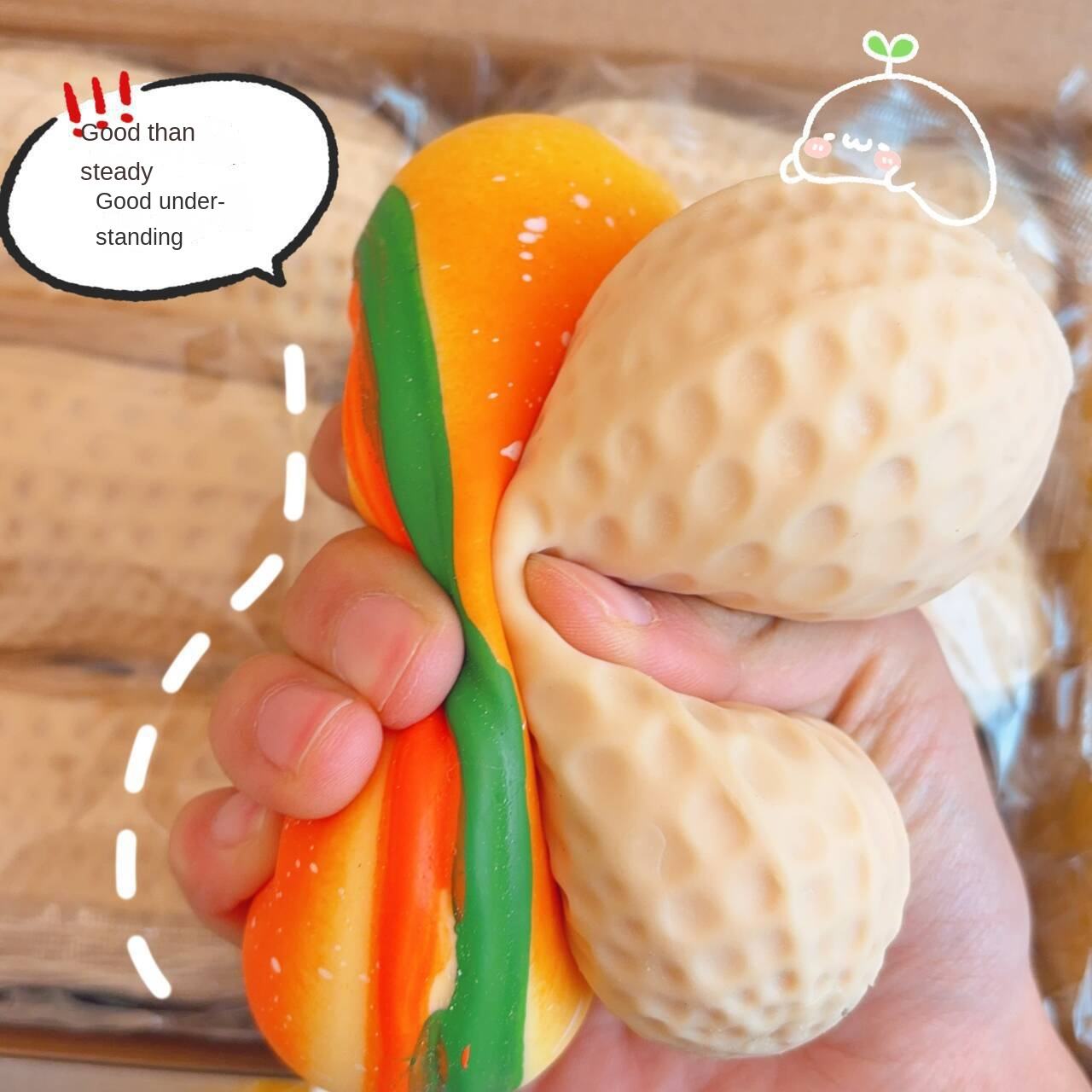 Little Red Riding Book Simulation Peanut Kneading Rubber Le Flour Vents Ball Children's Decompression Extrusion Toy Ages 3-14