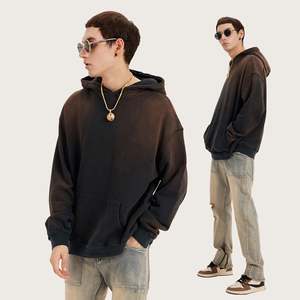 Sudadera Extra Grande de Invierno, Estilo Vintage Desgastado, 430 g/m², Teñido Desteñido, Ropa Urbana, Marca Yingling - Product Image 3