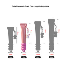 Tubes de rouge à lèvres biodégradables roses en spirale avec applicateur TPE, 5 ml, 30 ml, tubes de gloss à lèvres vides à presser avec porte-clés
