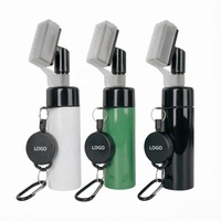 Brosse de nettoyage de clubs de golf de haute qualité, étanche, avec bouteille d'eau à pression, mousqueton rétractable et outil de nettoyage des rainures