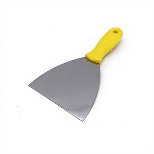 Stainless Steel Putty Knife Plastic Handle 0.7mm Thick Mirror Finish Scraper / Cleaner Tool for Paint, Putty & <b>Adhesive</b> Removal - Product Image 2