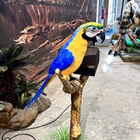 Modèle de perroquet d'oiseau Animatronic animé personnalisé de lézard bleu pour parc d'attractions