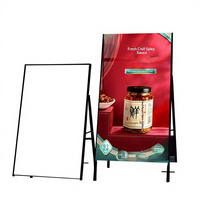 Boîte à lumière pour affiche ultra-mince, éclairée, panneau publicitaire, présentoir extérieur, support d'affichage LED, éclairage pour l'entrée des commerces