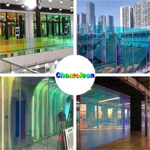 02XC 새로운 디자인 PET 스팽글 필름 롤 자수 및 애완 동물 장식 스팽글을위한 레인보우 프린트 색상 - Product Image 3