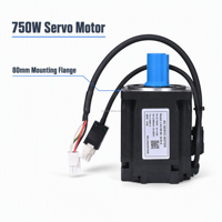 Kit de servomoteur AC triphasé 750W avec bride de 80mm et freins, système de mouvement linéaire à couple élevé pour machine de fraisage CNC
