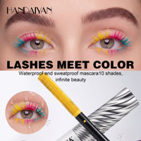 HANDAIYAN Nouvelle Arrivée Mascara Coloré Imperméable Effet Cils Courbés 4D Fibres Maquillage Yeux Marque Privée Vente en Gros
