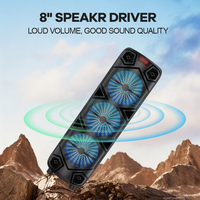 Haut-parleur de karaoké puissant 120W 3*8 pouces, haut-parleur de fête Bluetooth avec lumière LED et micro sans fil, vente chaude