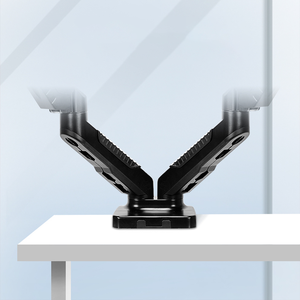 Ultimate serin siyah çift kol monitör braketi yeni varış Robot kol tasarım tek/çift döner Tilt monitör <span class=keywords><strong>stand</strong></span>ı yüksekliği