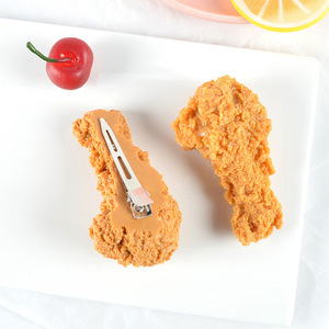 Aimant de réfrigérateur 3D en PVC simulé en forme de cuisse de poulet frit, modèle de jouet, accessoires et matériaux créatifs DIY pour aimants de réfrigérateur, vente en gros - Product Image 3
