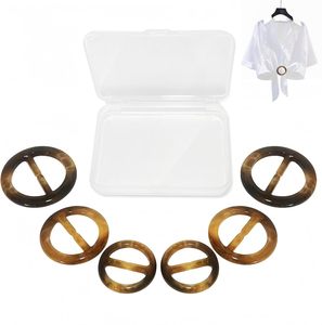 Versatile Piece Resin <b>Ring</b> Set With Free Storage Box <b>Size</b> Tort Clips Buckles For Scarves T Shirts Belts Tops <b>Adjustable</b> Classic - Product Image 1