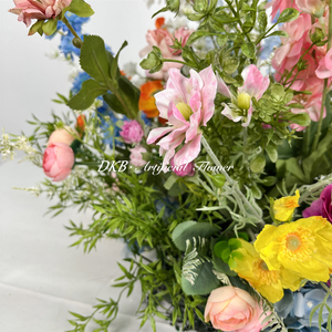 <span class=keywords><strong>Arreglos</strong></span> Florales Artificiales Coloridos al por Mayor para Decoración de Fondo, Camino de Flores Artificiales de Seda para Decoración de Bodas - Product Image 4