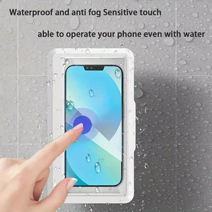 Waterproof Bathroom Wall-mounted Mobile Phone Box Protective Cover Touch Screen Mobile Phone Holder Kitchen Sealed Storage - Product Image 6