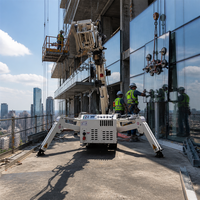 Mini-grue sur chenilles de 4 tonnes avec rotation à 360 degrés pour la levée et l'installation de panneaux préfabriqués