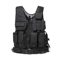 Gilet tactique léger et hautement respirant en nylon GAF avec fermeture à rabat