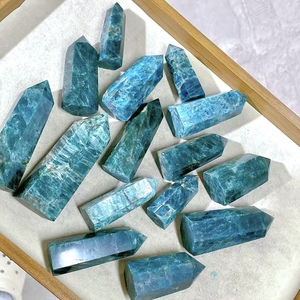 Points d'<span class=keywords><strong>apatite</strong></span> bleu-vert polis de haute qualité en cristal naturel, style artisanal, pour cadeaux de mariage et guérison spirituelle - Product Image 1