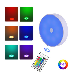 New 16-color RGB remote control <b>timer</b> button style colorful festive indoor dimmable battery-operated night <b>light</b> - Product Image 1
