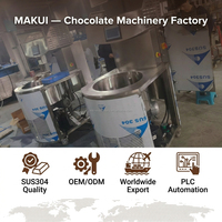 MK Chocmachine Nouvelle Machine à Tempérer et à Verser le Chocolat en Acier Inoxydable 25L, Longue Durée de Vie, Alimentation 380V, Garantie 1 An