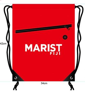 Sacs à dos à cordon en polyester multifonctionnels, imperméables, style dessin animé, imprimés en typographie, avec logo personnalisé, vente en gros promotionnelle - Product Image 3