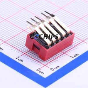 DA-05RP DIP Switch Through hole Component (THT) Switch Flat Toggle, Raised Type Single Pole Single Throw 5 2.54mm - Product Image 2