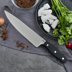 8 inç mutfak şef bıçağı profesyonel yüksek kaliteli POM kolu paslanmaz çelik mutfak şef bıçağı hediye kutusu ile