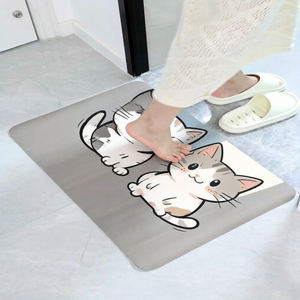 Fabricantes de alfombras de baño personalizadas, alfombrilla de <span class=keywords><strong>ducha</strong></span> lavable antideslizante, <span class=keywords><strong>alfombra</strong></span> absorbente de diatomita, Felpudo de baño, alfombrilla de goma para suelo - Product Image 6