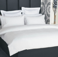 Ensemble de literie d'hôtel économique 100% coton turc en gros hôtel Textile blanc 4 pièces housse de couette drap de lit taie d'oreiller