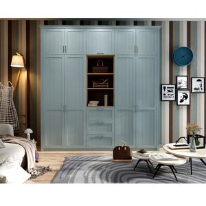 HS-W208 contreplaqué <span class=keywords><strong>australie</strong></span> standard mdf porte de particules de meubles de chambre à coucher combinaison mélamine armoire - Product Image 1