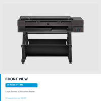 Plotter de Formato Grande HP DesignJet Smart Tank T908 de 36 Pulgadas A0 con Tanque de Tinta, Impresora Multifunción para Impresión, Escaneo y Copia de Planos CAD
