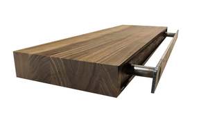 Premium Solid <strong>Walnut</strong> TV <strong>Floating</strong> <strong>Shelf</strong>,custom Board, Wall-mounted Foam , Heavy Duty Bracket - Product Image 2