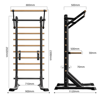 Barra de Pared Sueca para el Hogar, Barra de Ejercicios para Interiores, Entrenador de Estiramiento para Danza, Presión de Piernas, Rehabilitación, Ejercicio de Cuerpo Completo
