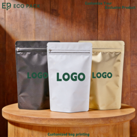 Sac en aluminium sous vide personnalisé ECOPACK pour céréales, céréales diverses, thé, café, aliments, emballage autoportant