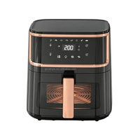 Hete Aanbieding 9L Vierkante Airfryer Oven Zonder Olie en Minder Vet Oververhitting Bescherming Anti-aanbaklaag Digitaal Venster Feestelijke Airfryer