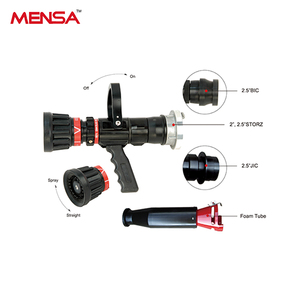 Boquilla de <span class=keywords><strong>manguera</strong></span> de <span class=keywords><strong>bombero</strong></span> Minshan, boquilla de Monitor de fuego, empuñadura de pistola, boquilla de agua de pulverización de chorro - Product Image 1