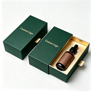 Boîte d'emballage de luxe à tiroir avec logo personnalisé, boîte en carton pour huile essentielle de 30 ml, emballage pour soins de la peau, huile pour barbe et cheveux - Product Image 2