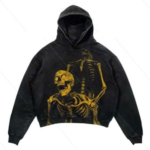 Nouveau crâne rue Hip Hop adolescent vêtements Vintage <span class=keywords><strong>sweat</strong></span> à capuche surdimensionné <span class=keywords><strong>mode</strong></span> blanc concepteur haute qualité coton sweats à capuche - Product Image 4