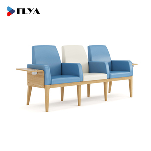 3-Seater หนังสำหรับโรงพยาบาลสำนักงานบริเวณเก้าอี้ห้องรอของธนาคารสนามบินคลินิกผู้ป่วย - Product Image 1